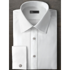 Ike Evening Cotton Twill Plain Front Lay Down Collar Tuxedo Shirt